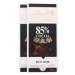 Lindt Excellence Dark 85% Chocolate Bar 100 g x 2