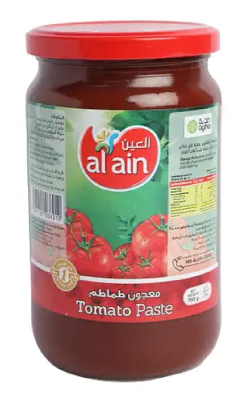 Al Ain Tomato Paste Jar 12 x 1100g Al Ain Tomato Paste Jar 1100g Al Ain Tomato Paste 1100g Glass Jar