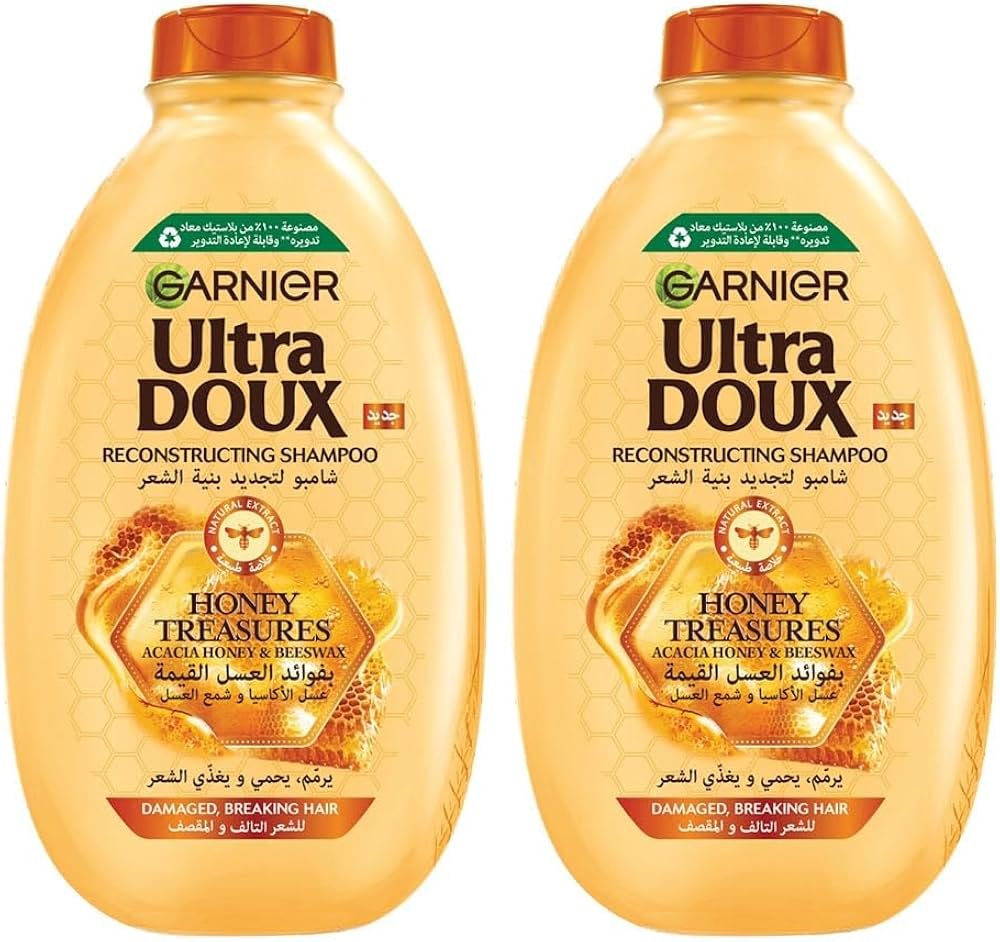 256dd2078bea3a3b0bd302d3ea8b9400 (2) Garnier Ultra Doux Honey Treasures Shampoo, 400 ml x 2 - Image 1