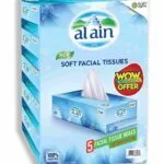 Al Ain Facial Tissues 150 Sheets x 2 Ply, Pack Of 5