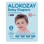Alokozay Baby Diapers, Size 5, 14 Diapers x 6 packs