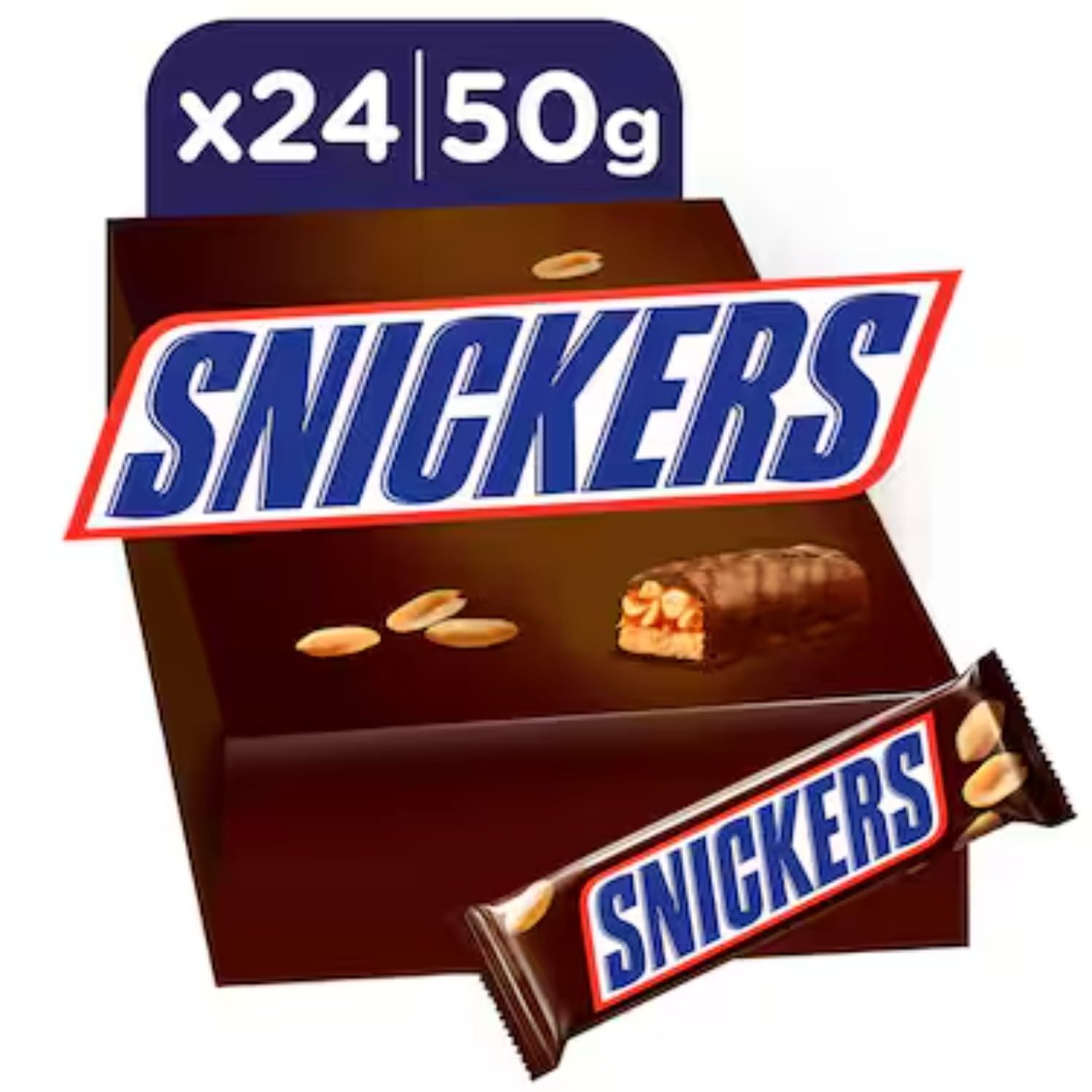 361110b627ca2b23c02eca125cedd4f6 (1) Snickers Chocolate Bar - 40g x 24 - Image 1