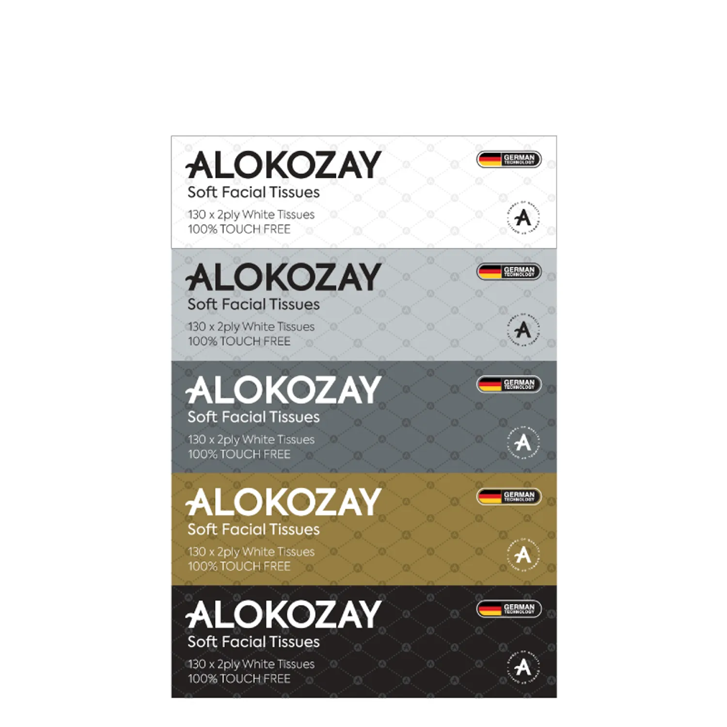 650213b843580c5b2f6d2e59b598dac1 (1) Alokozay Soft Facial Tissues,White Tissues 130 Sheets x 2 Ply x 6 x 5 boxes - Image 1