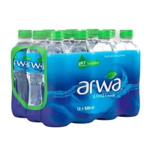 Arwa Low Sodium Water 500ML x 12 | Bottled Drinking Water Pack | Mubarak Souq