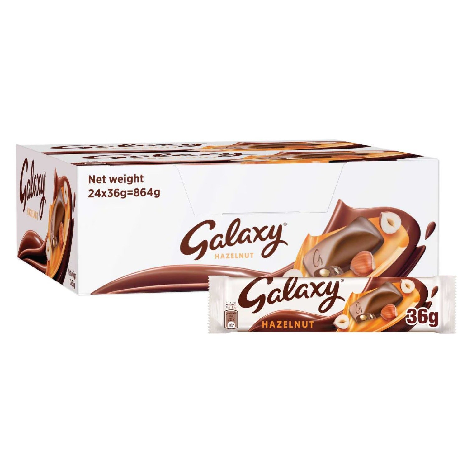 73ac3bacbced3d3101813bfc1abf038d Galaxy Chocolate Hazle Nut 36 g x 24 =864 g - Image 1