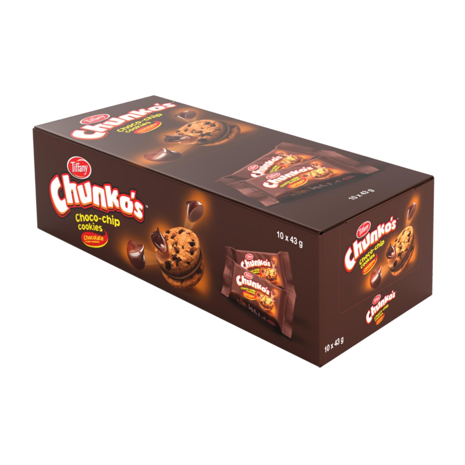 93c98f40a9ccf5c8202424daefc6678a (2) Tiffany Chunkos Choco Chip Cookies 10X43 Gm - Image 1