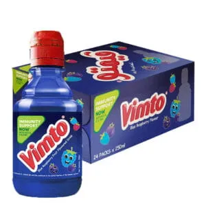 Vimto Blue Raspberry Drink 250ML x 24 | Fizzy Soft Drink | Mubarak Souq