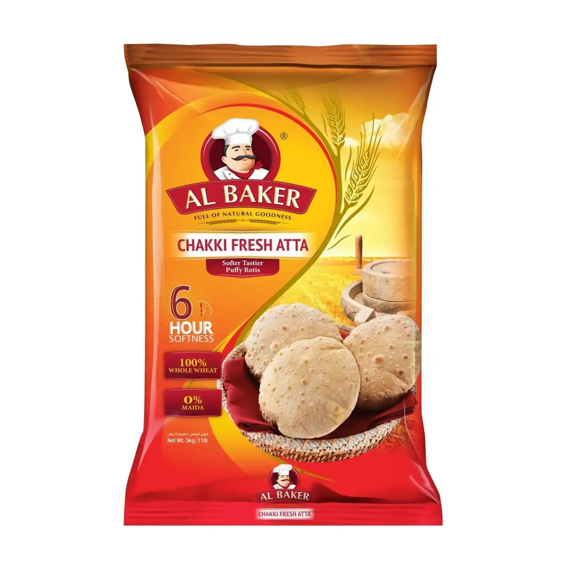 Al Baker Chakki Fresh Atta 4 x 5 kg Al Baker Chakki Fresh Atta 4 x 5 kg - Image 1