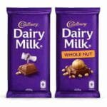 Cadbury Dairy Milk and Whole Nut chocolate bars 180 g pack × 3