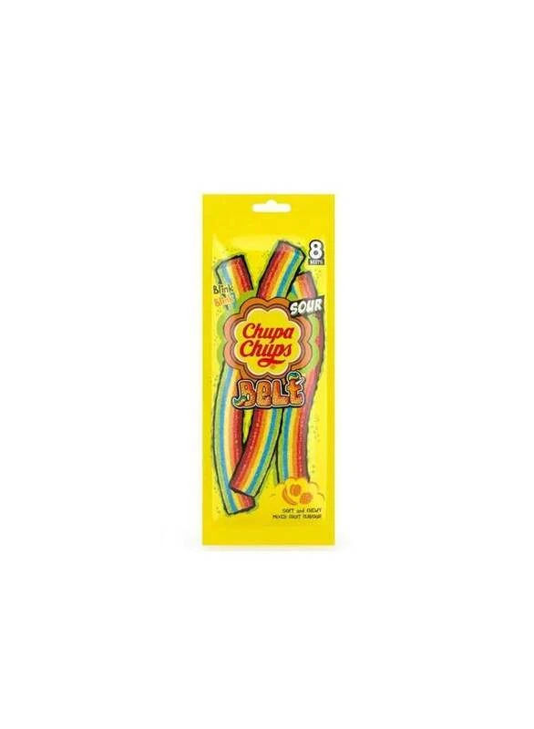 Chupa Chups Sour Belt Soft and Chewy Mixed Fruit Flavour 12 Multipacks x 57g Chupa Chups Sour Belt Soft and Chewy Mixed Fruit Flavour 12 Multipacks x 57g | Buy Online UAE - الصورة 1