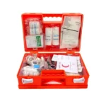 First Aid Box - 50 Person | Heavy Duty | With Wall Mounted Bracket & Wall Sticker | Orange | European