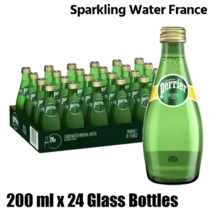 Perrier Water Glass Bottle 24x200ml | Natural Sparkling Mineral Water | Mubarak Souq UAE