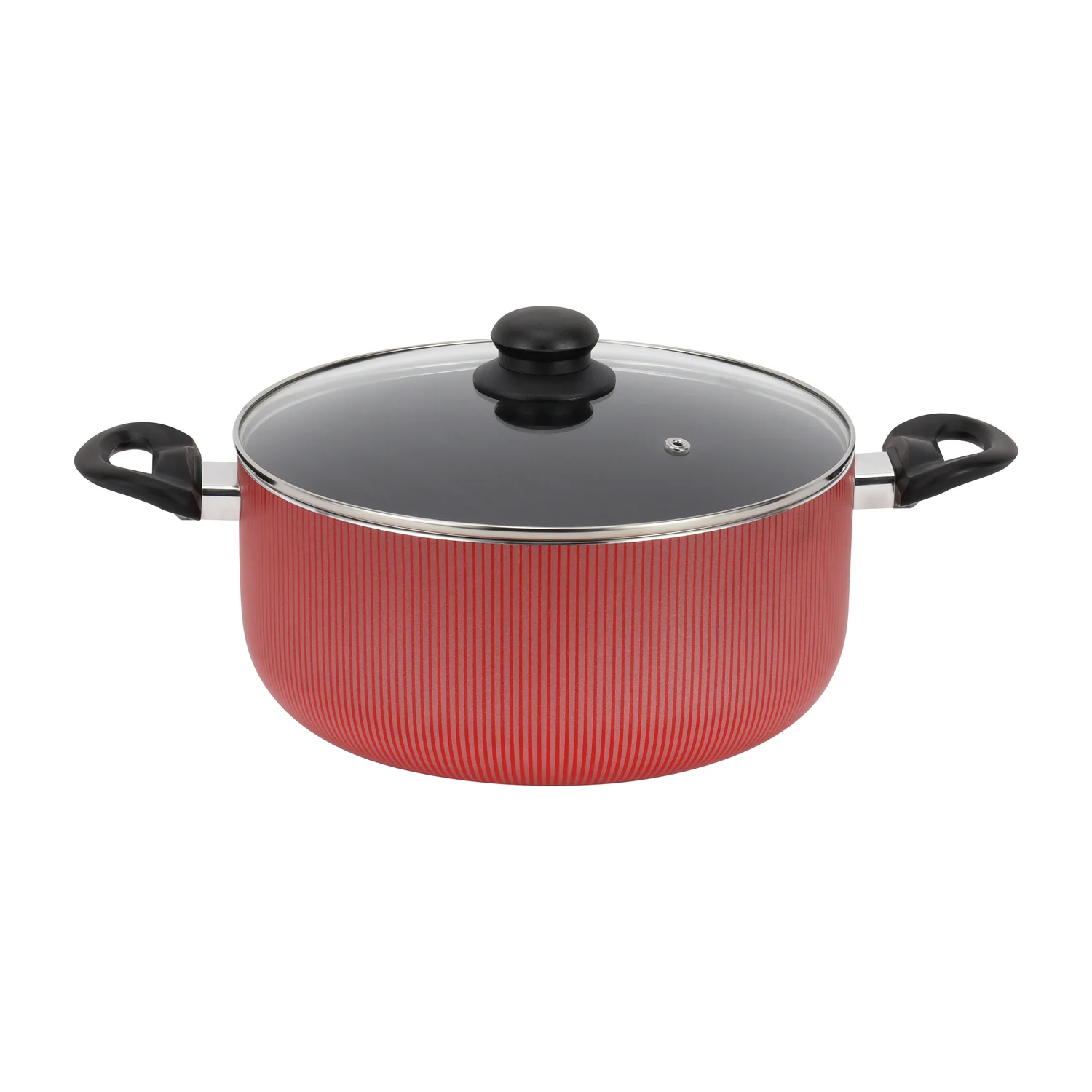 Royalford 26 Cm Aluminum Elegant Casserole Dish With Glass Lid Royalford 26 Cm Aluminum Elegant Casserole Dish With Glass Lid Red - الصورة 1
