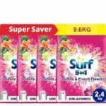 SURF Fabric Solution Wash Washing Powder, Jasmine & French Flowers, effective clean with 5 in 1 benefits, 2.