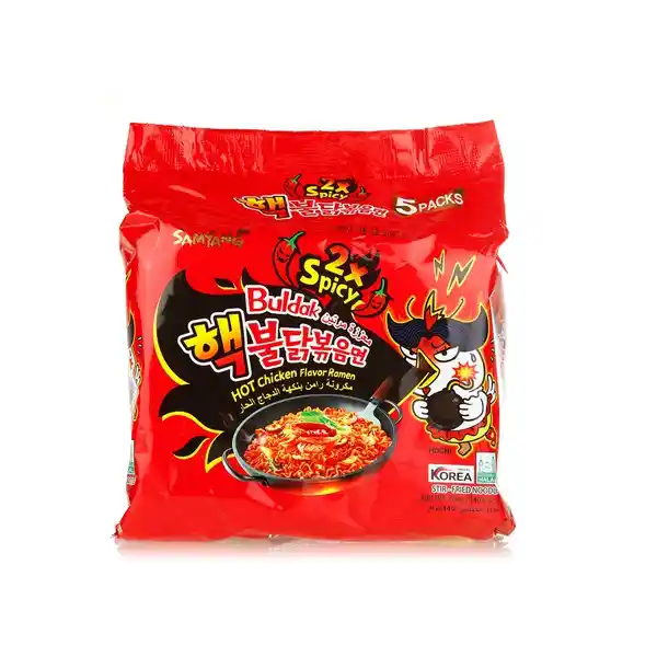 Samyang Buldak 2x Spicy Hot Chicken Flavour Ramen 140g X 5 Samyang Buldak 2x Spicy Hot Chicken Flavour Ramen 140g Pack of 5 - الصورة 1