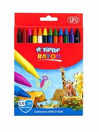 Tiptop Crayons Multicolor Tiptop Crayons Multicolor 12 Pcs x 12 Packs - Image 1