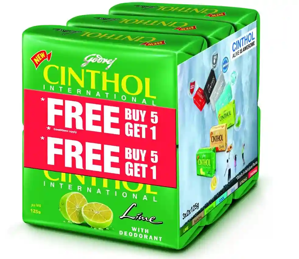 a5412fdd603fe09af0e8137f2e7494ab_11zon Cinthol Lime With Deodorant Soap 125G x 72 pieces - الصورة 1