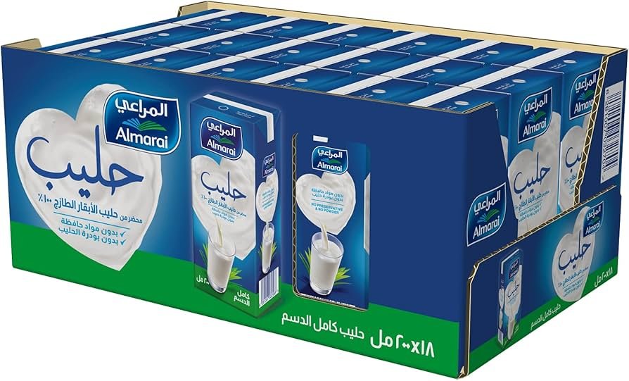 ba1e61c0cb979e68749c0bccc1668b86 (1) Almarai Long Life Full Fat Milk 200ml x 18 - Image 1