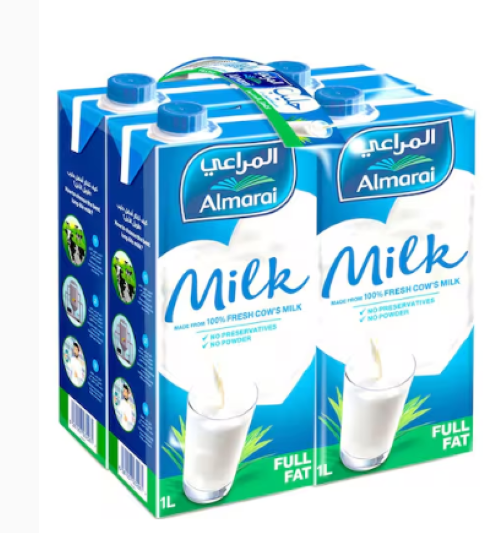 bfb16ad566df202e36df58033f52e2a3 Almarai Long Life Low Fat Milk 1 Liter x 4 - Image 1