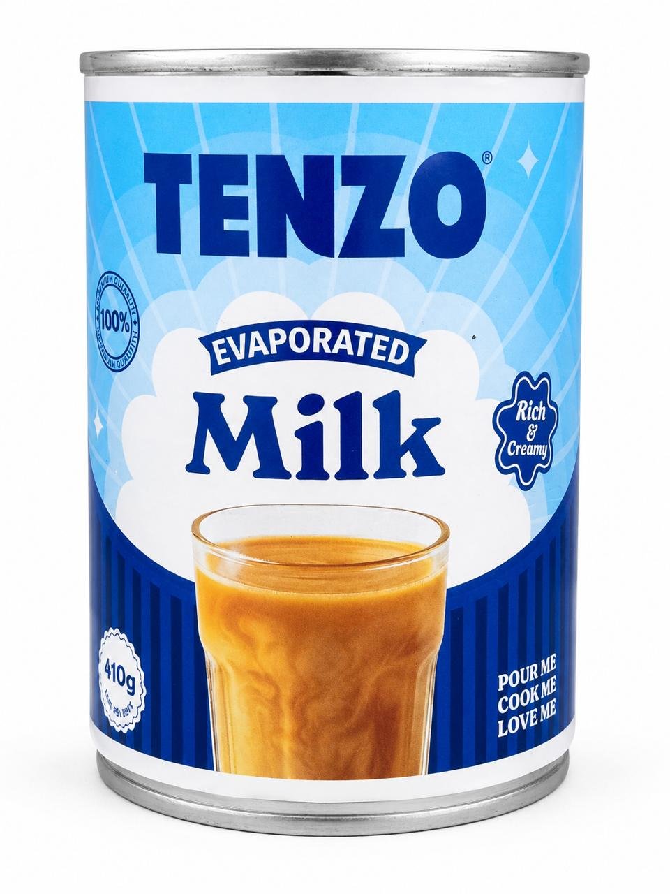 d0423479e4771cdfe99e4e16b62815d8 Tenzo Evaporated milk 410 g x 48 - Image 1