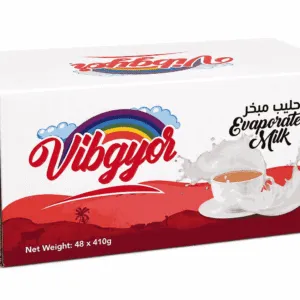 Vibgyor Evaporated Milk 410G x 48 | Bulk Canned Milk Pack | Mubarak Souq