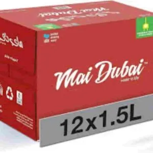 Mai Dubai Water 1.5L x 12 | Low Sodium Drinking Water Pack | Mubarak Souq