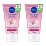 Nivea Face Wash Gentle Almond Oil Dry Skin 150ml x 2