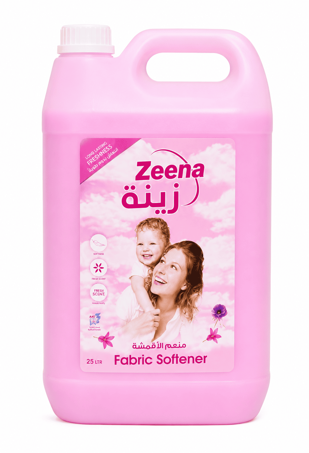 6b34898c0eac452d7d2b2f3841ad0fec Zeena Fabric Softener Pink 25L زينة منعم الأقمشة وردي 25 لتر - الصورة 1