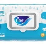 Fine Baby Aqua Wipes – 72 Sheets , 99.9% Pure Water & Soft Cotton, Unscented, Hypoallergenic, pH-Balanced, For Sensitive Skin