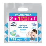 Wow Baby Wipes Mild Fragrance Value Pack 3 x 64 pcs