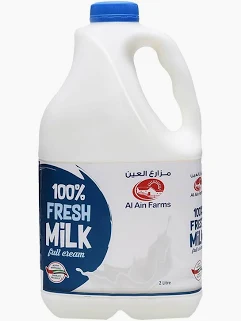 AL AIN FRESH MILK 2 LTR Al Ain Fresh Full Cream Milk 2L - الصورة 1