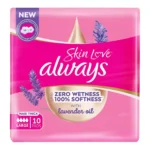Always Skin Love Maxi Thick Sanitary Pads – Regular, Large, 10 Pads