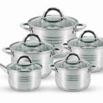 Royalford 10Pcs Stainless Steel Cookware Set, Rf10390 - Induction Compatible Base