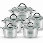 Royalford 10Pcs Stainless Steel Cookware Set, Rf10390 - Induction Compatible Base