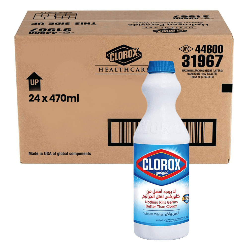 af21a2575f05d2c750ea0d003aeeee7a (1) Clorox Bleach Liquid Original Scent 470ml × 24 كلوركس مبيض سائل بالرائحة الأصلية 470 مل ×24 - Image 1