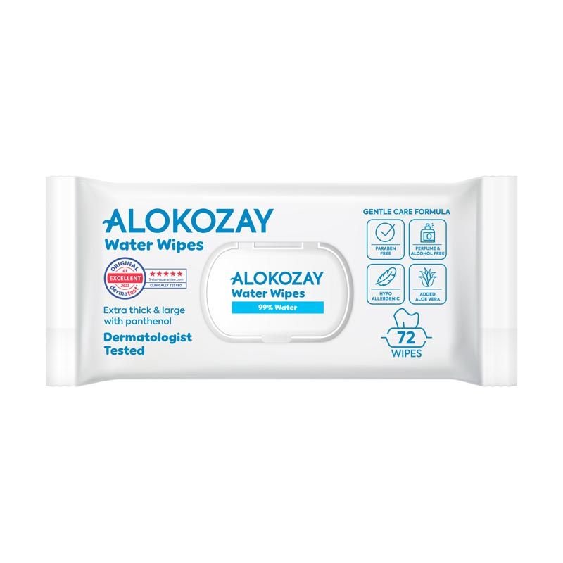 alokozay-water-wipes-72 99 Percent Water Wet Wipes 72 Sheets - Image 1