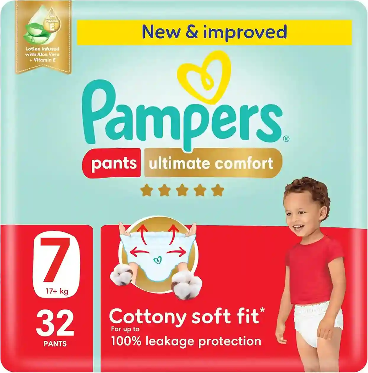 cba815db73505cfc5f2f75cedc178ad4_11zon Pampers Pant Ultimate Comfort Diapers, Size 7, 32 Count x 2 - Image 1