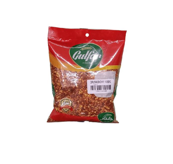 1e0bef4af1c87599f8584d3fe11dfa45 Gulfar Crushed Chilli 200g فلفل حار مجروش جلفار 200 جم - Image 1