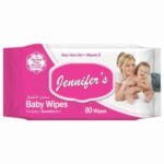 Jennifer's Baby Wipes Alcohol Free, 80 Sheets مناديل جينيفر للأطفال بدون كحول 80 منديل