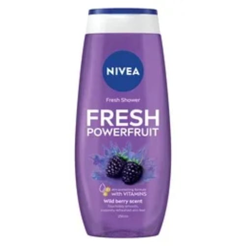 41a616b302a5e198ffe245f2538f2725 Nivea Fresh Powerfruit Shower Gel Body Wash 250ml × 12 جل استحمام نيفيا فريش باورفروت لغسول الجسم 250 مل × 12 - الصورة 1