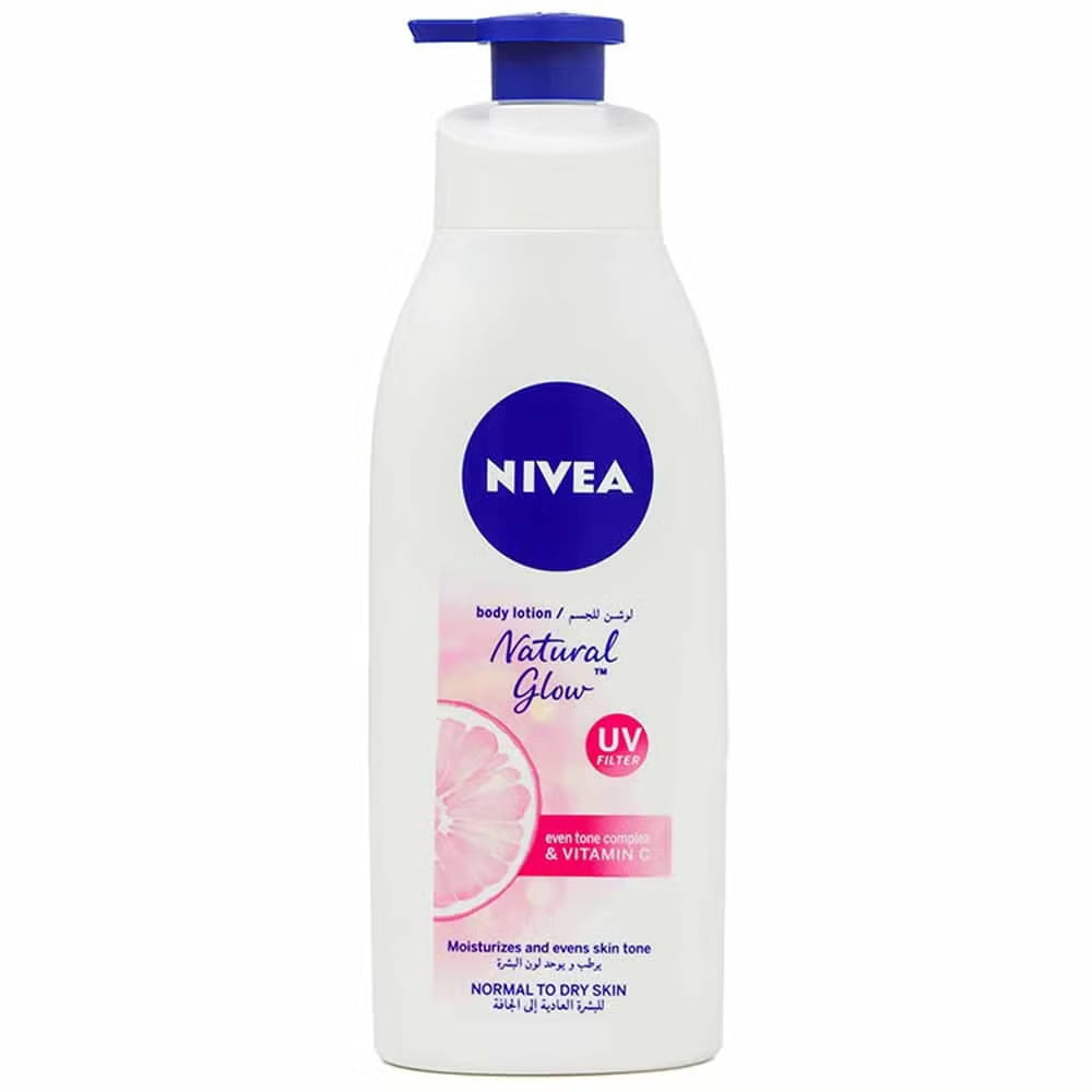 547c2a04160d33fa66e7de54c1a937cf_11zon Nivea Body Lotion Natural Glow UV Filter & Vitamin C 400ml نيفيا لوشن الجسم ناتشورال جلو مع فلتر الأشعة فوق البنفسجية وفيتامين C 400 مل - الصورة 1