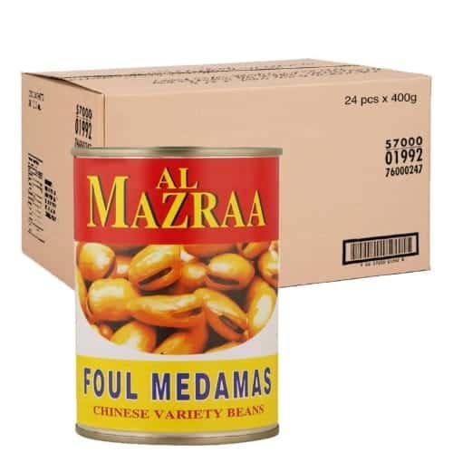 7873ac9833b0a691ef07d419648f65a8 (1)-resized-to-500x500 Al Mazraa Foul Medammas 400g x 24 - الصورة 1