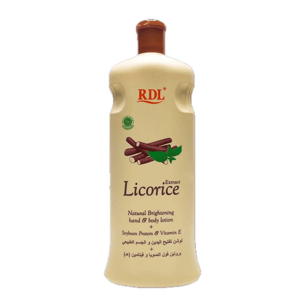 d60d52464c80663d0074bf747ece2d39 RDL Licorice Extract Hand & Body Lotion 600ml لوشن آر دي إل بخلاصة العرقسوس لليدين والجسم 600 مل - الصورة 1